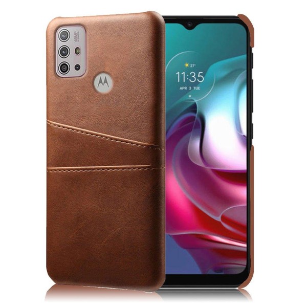 Dual Card Suojakotelo Motorola Moto G30 / G10 - Ruskea Brown