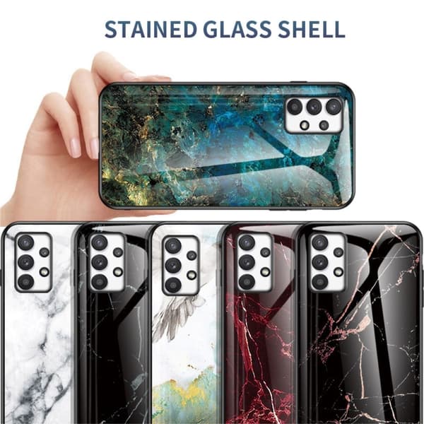 Fantasy Marmor Samsung Galaxy A73 skal - Svart Marmor Svart