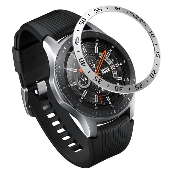 Samsung Galaxy Watch (46mm) Metallic Bezel - Sølv Silver grey