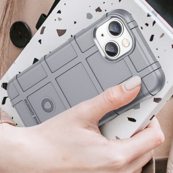 Rugged Shield Etui iPhone 14 Plus - Grå Silver grey