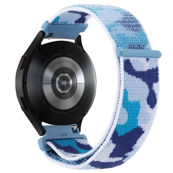 Samsung Galaxy Watch 5 / 5 Pro camouflage-stil nylon urrem - Blå Blue