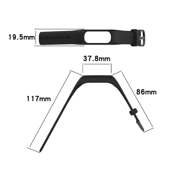 Garmin Vivosmart 5 enkelt klockarmband i silikon - Vit Vit