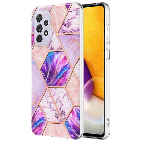Marmormotiv Samsung Galaxy A73 skal - Ljust Lila Lila