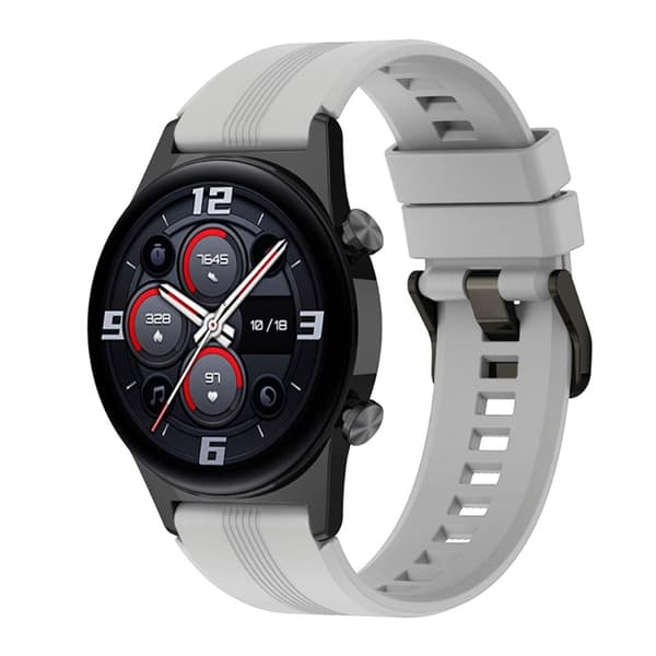 Honor Watch GS 3 silikoninen ranneke - Harmaa Silver grey