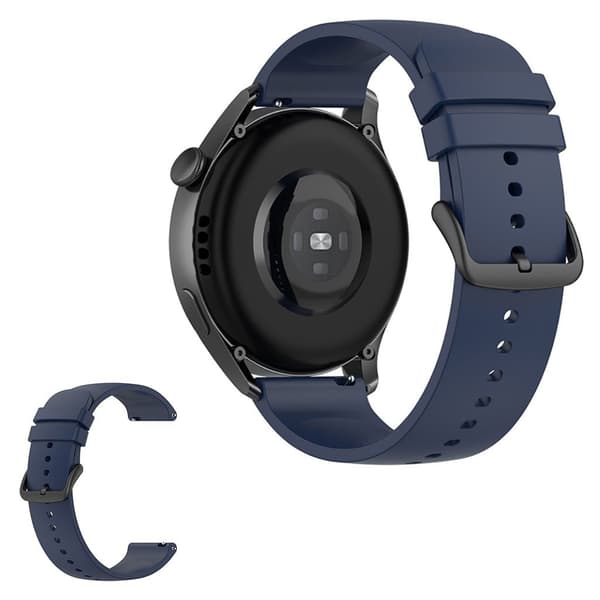 22 mm universellt enkelt klockarmband - Mörkblå Blå