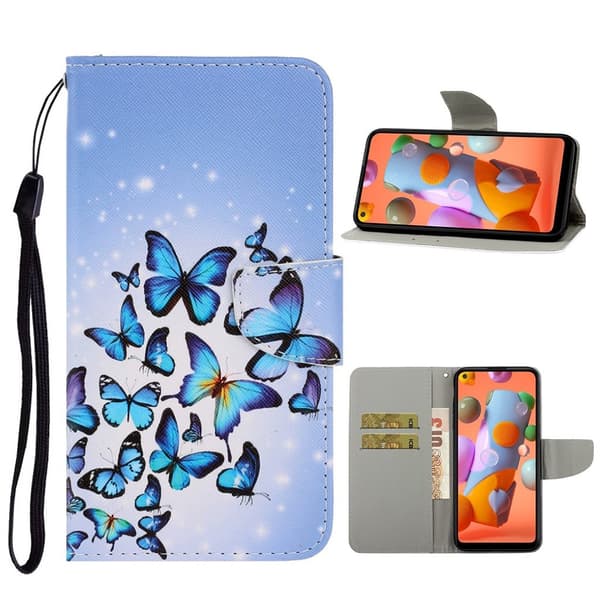 Wonderland Huawei P40 Lite E veske - Levende sommerfugl Multicolor