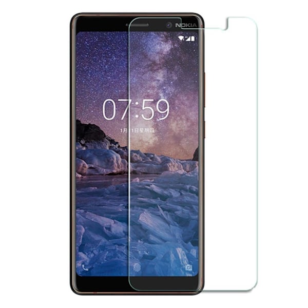 Nokia 7 Plus Karkaistu Lasi Arc Edge Näytön Suoja Kalvo - Transparentti 0.3mm Transparent