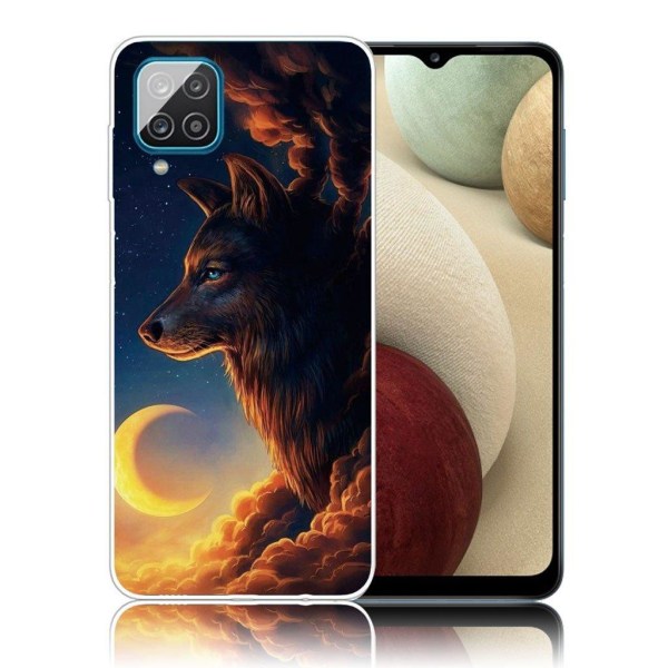 Deco Samsung Galaxy A12 5G case - Wolf and Moon Multicolor