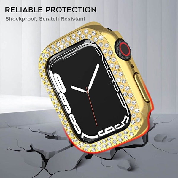 Apple Watch SE 2022 (40 mm) strassdekorationsfodral - Guld Guld