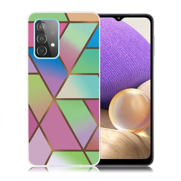 marmor Samsung Galaxy A32 5G etui - Rose / grøn og blå Gradients Multicolor