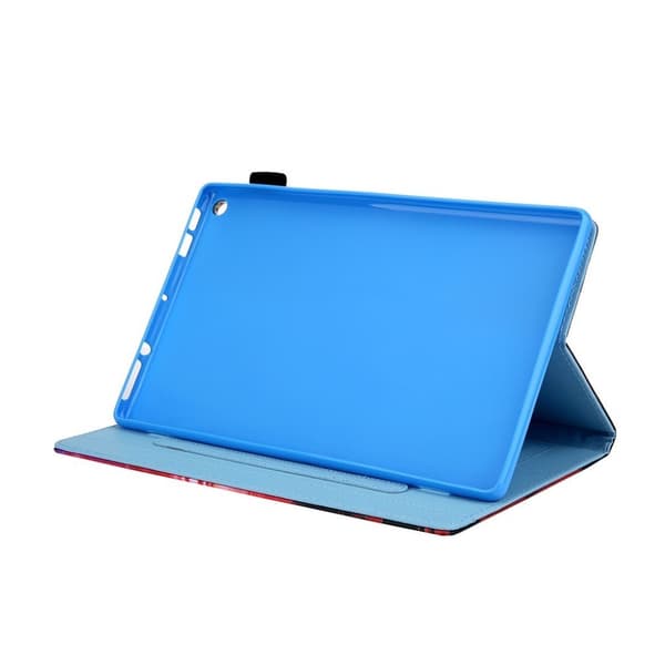 Amazon Fire HD 10 (2019) unikt mønster læder flip etui - sommerfugle Blue