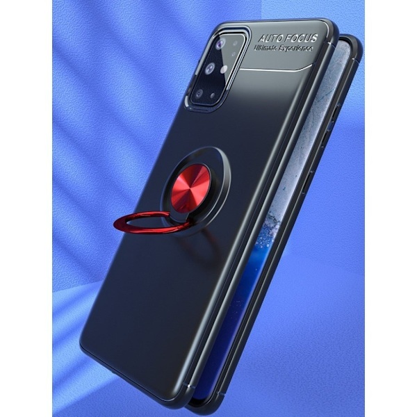 Ringo etui - Samsung Galaxy A31 - Sort / Rød Black