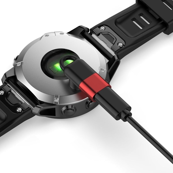Mini-laddningsadapter för Garmin-klocka Röd