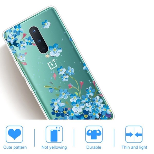 Deco OnePlus 8 skal - Blå Blomma Blå
