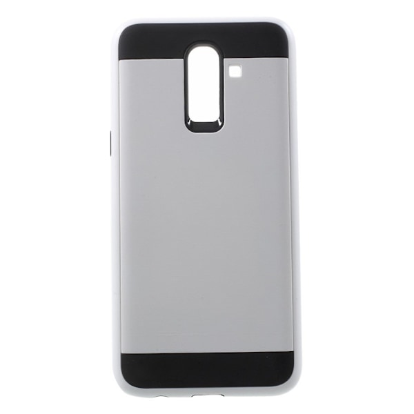Samsung Galaxy J8 (2018) mobilskal plast silikon borstad - Vit Vit