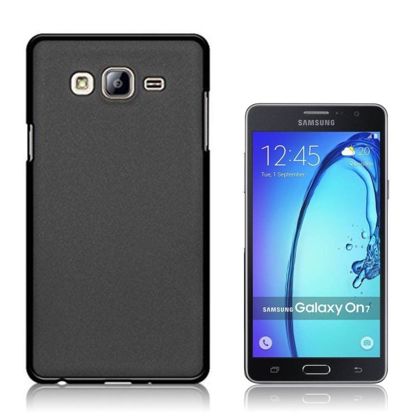 Samsung Galaxy On7 Transparent Plast Cover (Blødt) (Sort) Transparent
