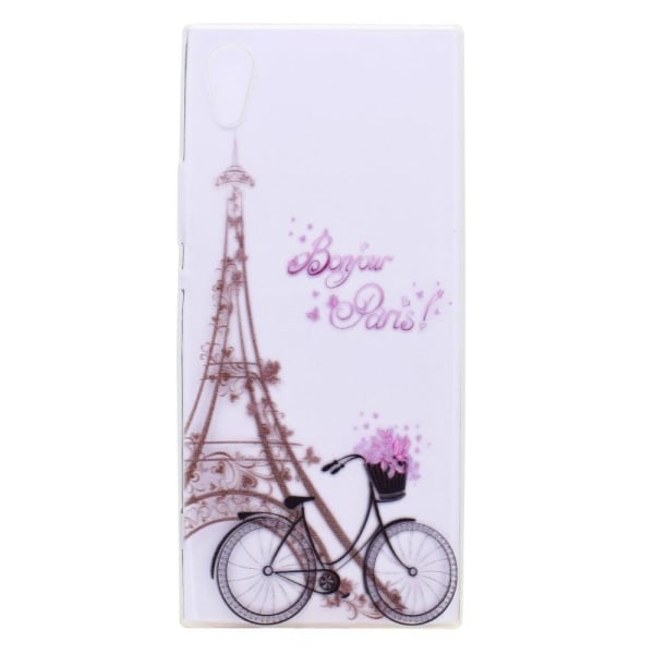 Sony Xperia XA1 uniikki suojakuori - Eiffel torni ja polkupyörä Multicolor