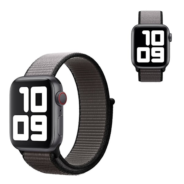 Apple Watch Series 5 40mm solid color nylon klockarmband - grå Silvergrå