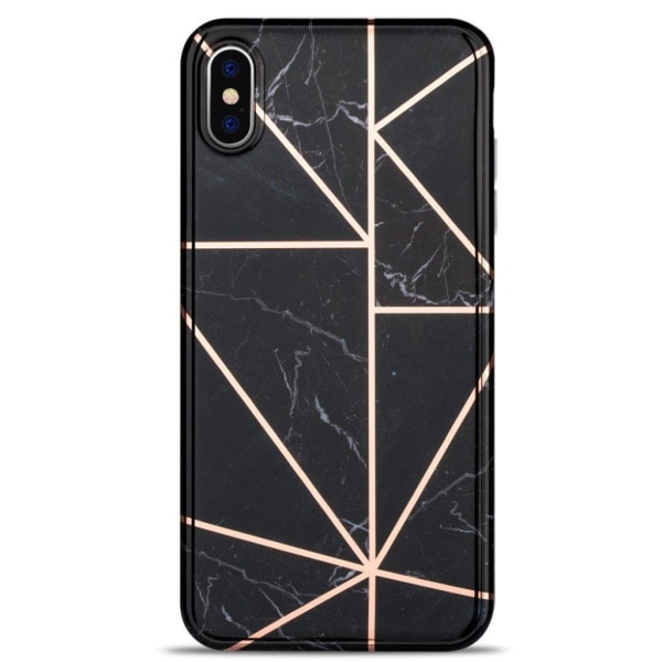 Marble iPhone XS case - Black Black