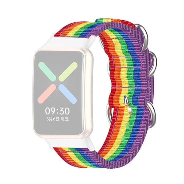 Oppo Watch Free nylonkellohihna - Värikäs Multicolor