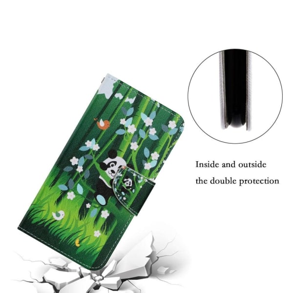 Wonderland Samsung Galaxy A53 5G flip etui - Panda Green