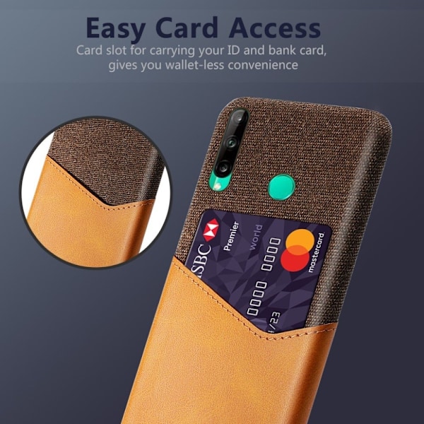 Bofink Huawei P40 Lite E Card Cover - Brun Brown