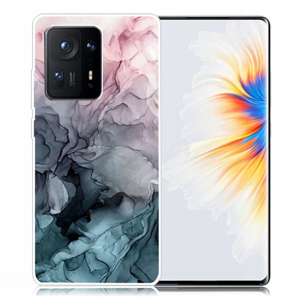 Marble Xiaomi Mix 4 Etui - Rose og Greyish Blå Skyer Multicolor