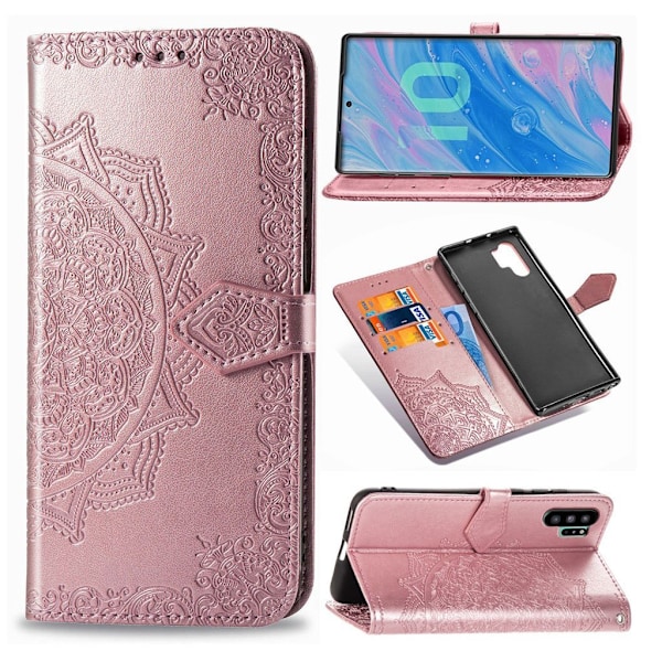 Mandala Samsung Galaxy Note 10 Plus Flip case - Rose Gold Pink