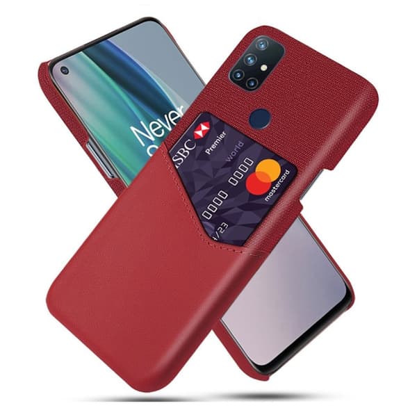 Bofink OnePlus Nord N10 5G korttikotelo - Punainen Red