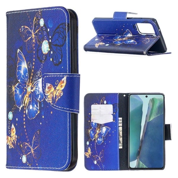 Wonderland Samsung Galaxy Note 20 flip case - Pretty Butterfly Blue