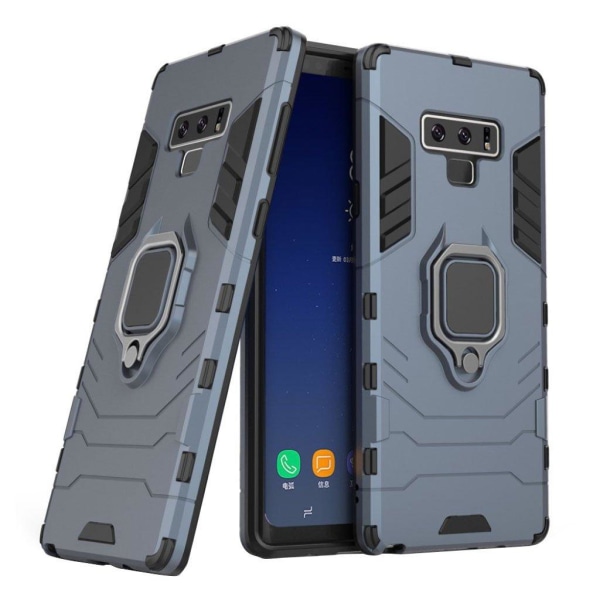 Samsung Galaxy Note9 mobilskal silikon plast metall ringhållare Blå