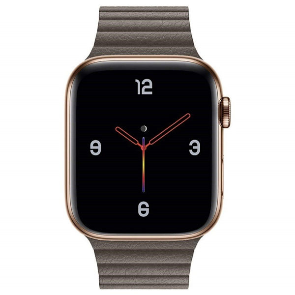 Apple Watch serie 4 44mm split læderurrem - grå Silver grey