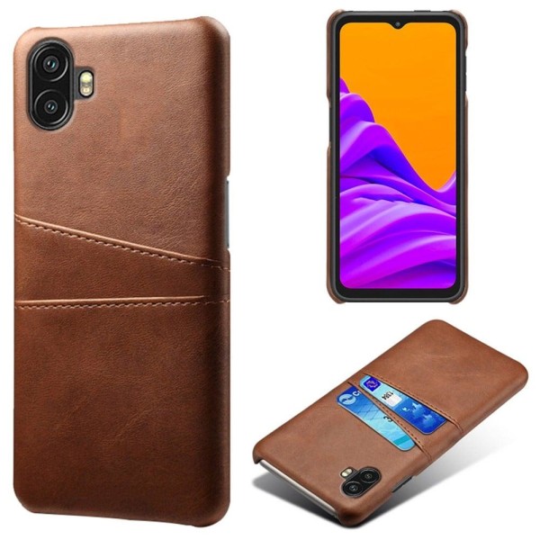 Dual Card Samsung Galaxy Xcover 2 Pro kotelot - Ruskea Brown