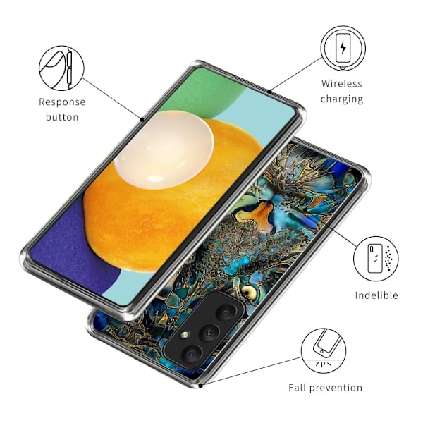 Deco Samsung Galaxy A15 deksel - Tigerens Blikk Blue