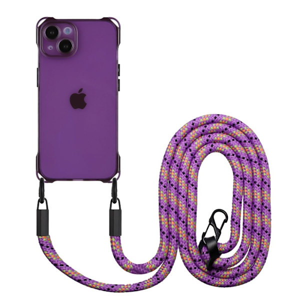 TPU iPhone 15 Plus-etui - Fire Hjørner Fallbeskyttelse Lilla Purple