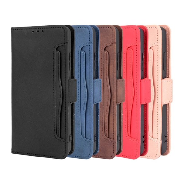 Modern-styled Læder Pung Etui til Samsung Galaxy A32 - Brun Brown