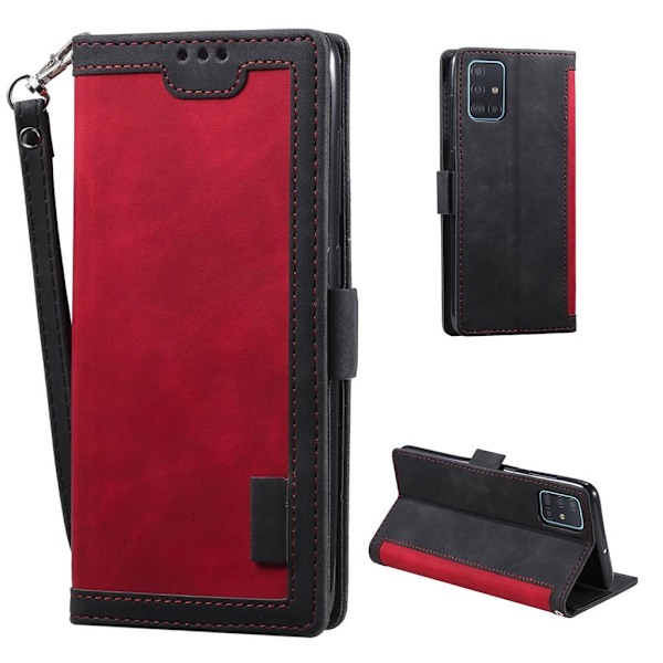 Suburbian läder Samsung Galaxy A02s fodral - Röd Röd