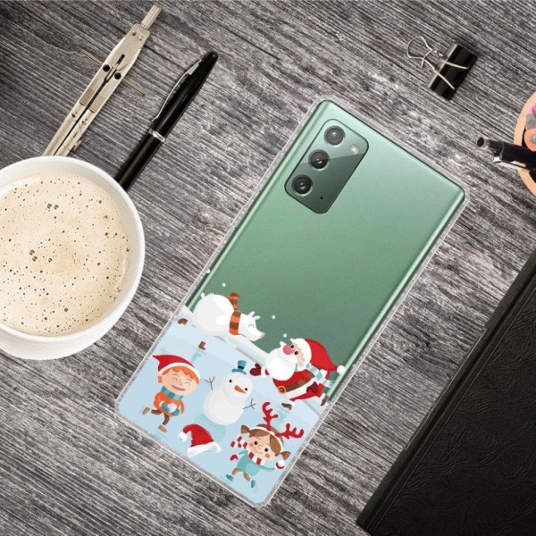 Christmas Samsung Galaxy Note 20 case - Santa and Children White