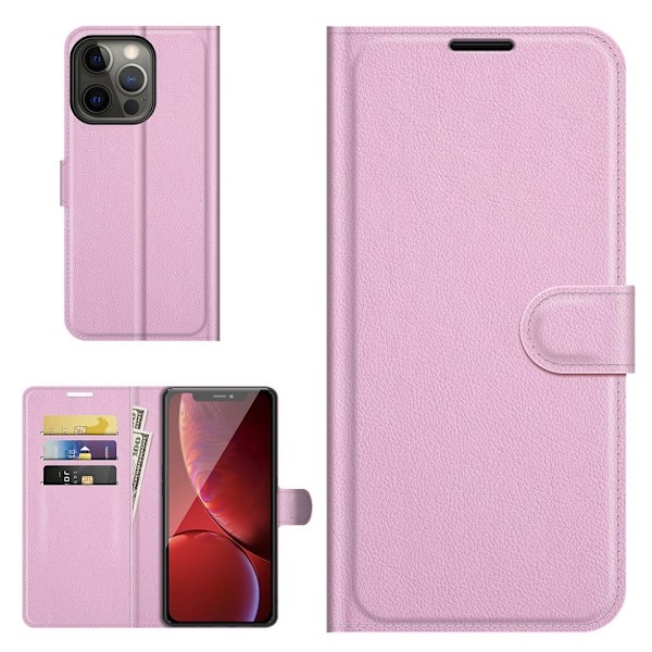 Classic iPhone 13 Pro Max flip etui - Rosa Pink
