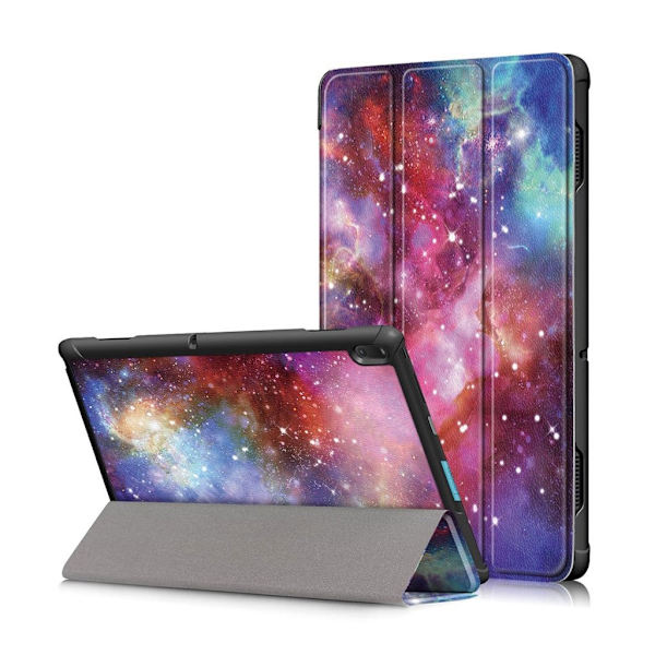 Lenovo Tab E10 mønstret læder flip etui - Univers Multicolor