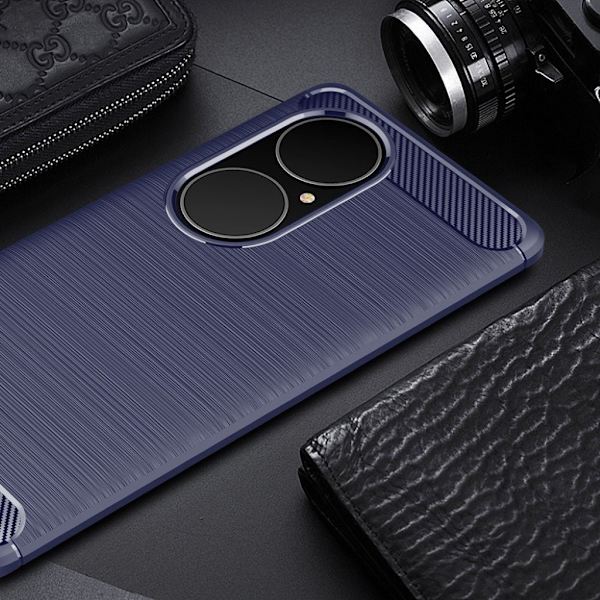 Carbon Flex Huawei P50 Pro skal - Blå Blå
