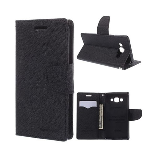 Lönnrot Samsung Galaxy S6 Læder Etui Med Kort Holder - Sort Black