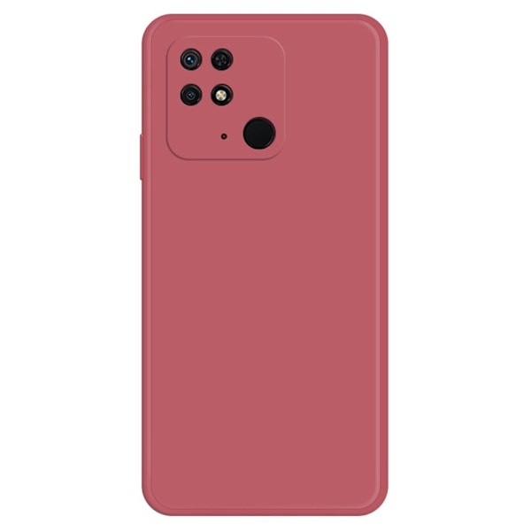 Avfasat gummerat anti-droppskydd för Xiaomi Redmi 10C - Röd Röd