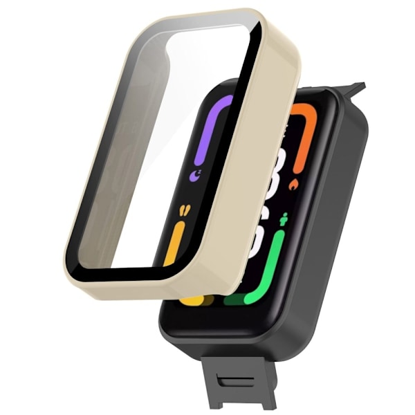 Xiaomi Redmi Smart Band Pro simple cover with tempered glass - Ivory Brun