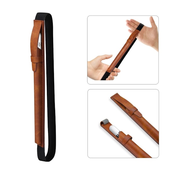 Pencil Påse i läder för penna - Brun Brun