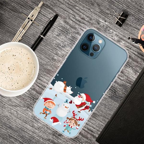 Julfodral till iPhone 14 Pro - Christmas Snow Vit