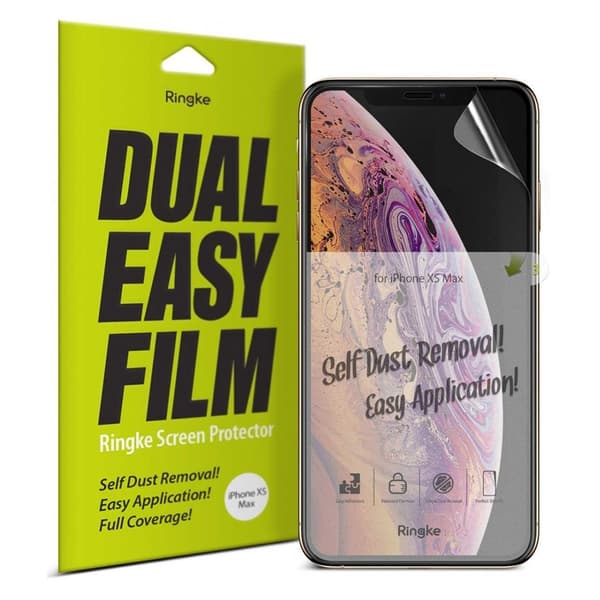 Ringke DualEasyFULL skjermbeskytter for iPhone XS Max - Klar Transparent