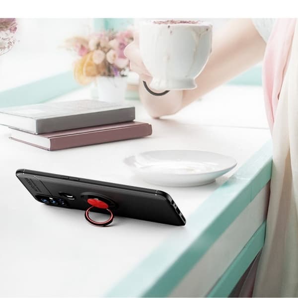 Ringo etui - OnePlus Nord N10 5G - sort / rød Red