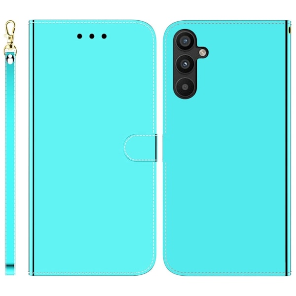 Mirror Samsung Galaxy A54 Flip Etui - Cyan Green