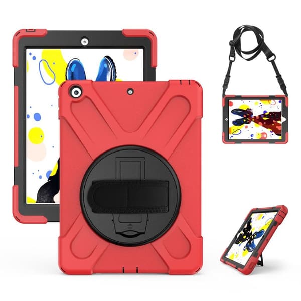 iPad 10.2 (2019) X-Shape hybrid etui - Rød Red